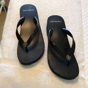 Tory Burch wedge heel flip-flops